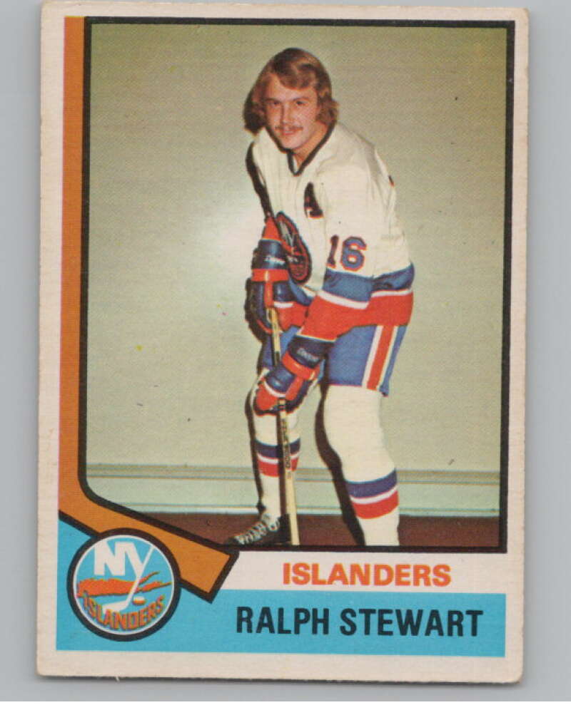 1974-75 O-Pee-Chee #158 Ralph Stewart RC Rookie New York Islanders  V103609 Image 1