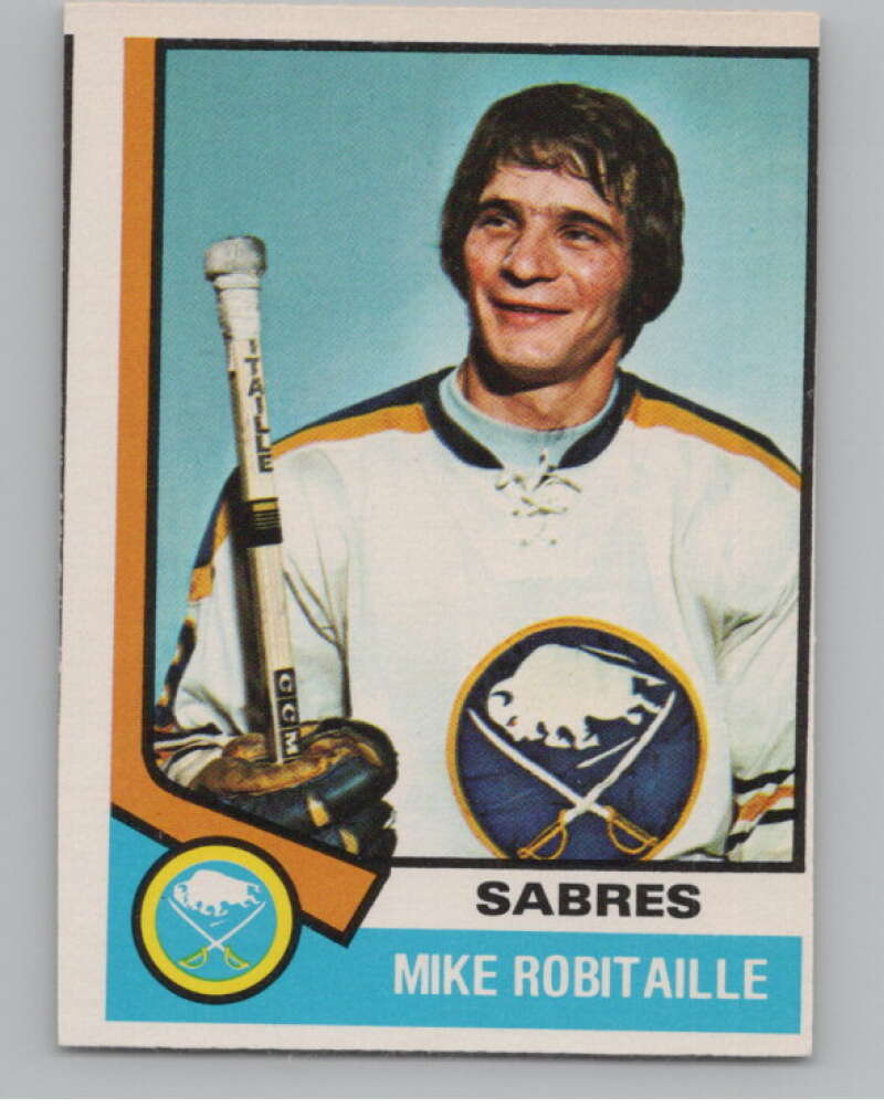 1974-75 O-Pee-Chee #159 Mike Robitaille  Buffalo Sabres  V103611 Image 1