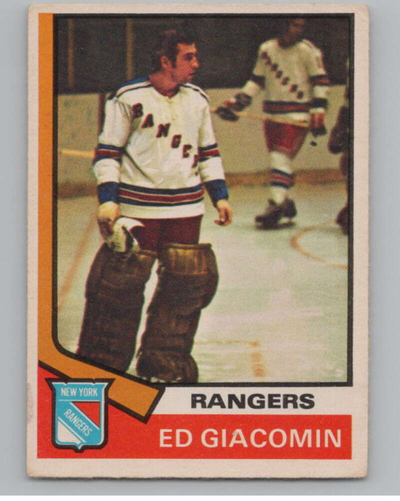 1974-75 O-Pee-Chee #160 Ed Giacomin  New York Rangers  V103612 Image 1