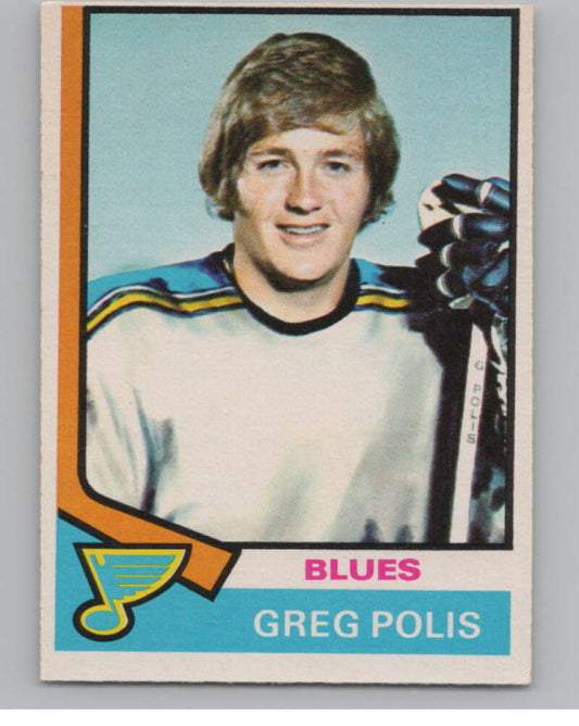 1974-75 O-Pee-Chee #164 Greg Polis  St. Louis Blues  V103616 Image 1