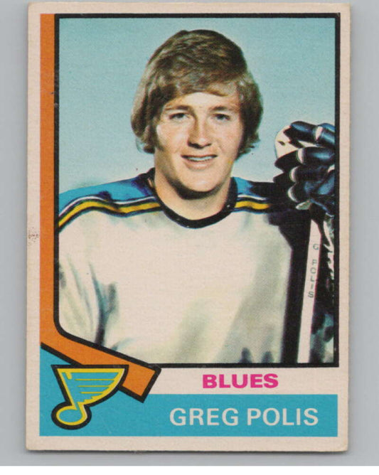 1974-75 O-Pee-Chee #164 Greg Polis  St. Louis Blues  V103617 Image 1