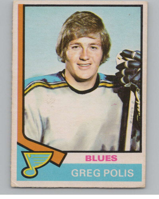 1974-75 O-Pee-Chee #164 Greg Polis  St. Louis Blues  V103618 Image 1