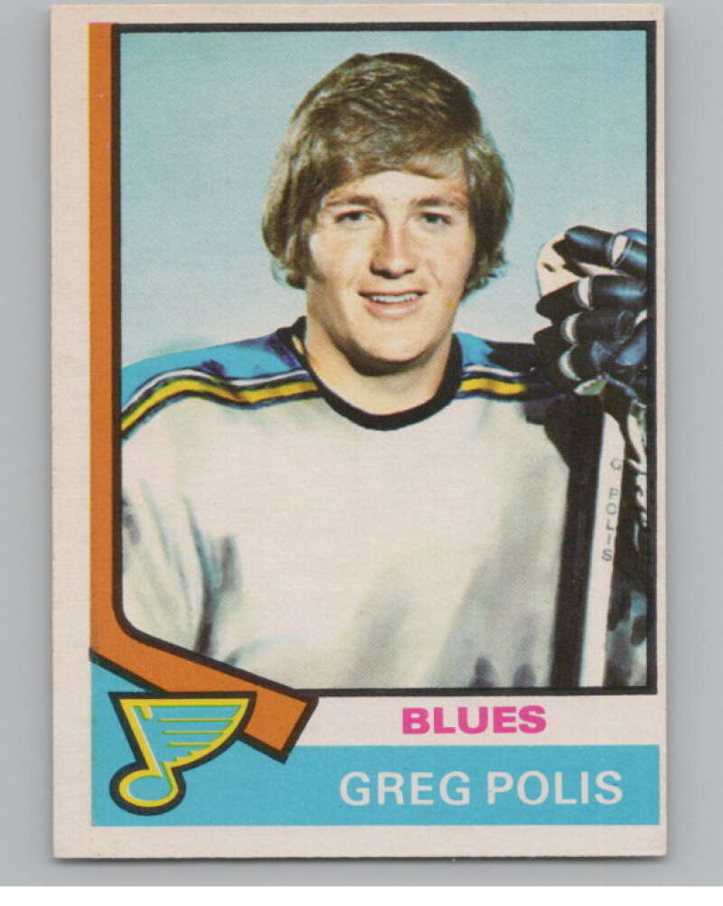 1974-75 O-Pee-Chee #164 Greg Polis  St. Louis Blues  V103619 Image 1