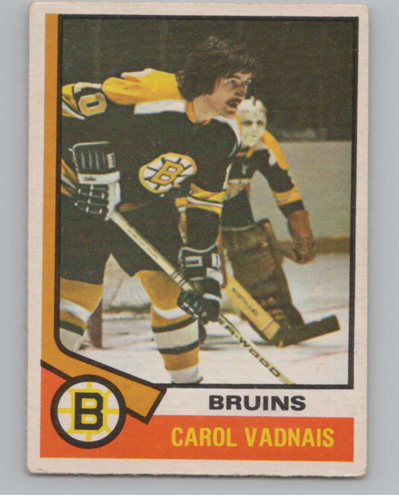 1974-75 O-Pee-Chee #165 Carol Vadnais  Boston Bruins  V103620 Image 1