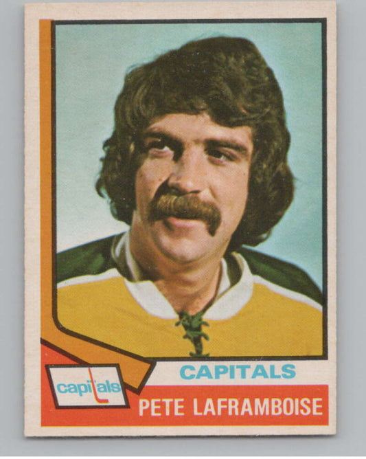 1974-75 O-Pee-Chee #166 Pete Laframboise  Washington Capitals  V103624 Image 1