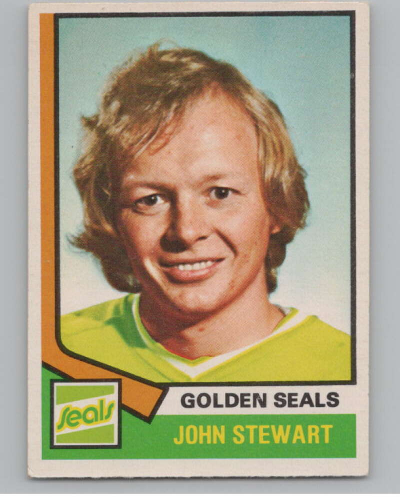1974-75 O-Pee-Chee #175 John Stewart  RC Rookie Golden Seals  V103631 Image 1
