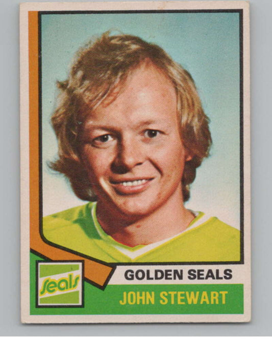 1974-75 O-Pee-Chee #175 John Stewart  RC Rookie Golden Seals  V103632 Image 1