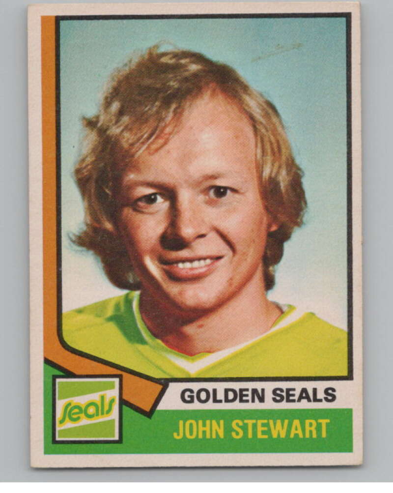 1974-75 O-Pee-Chee #175 John Stewart  RC Rookie Golden Seals  V103633 Image 1