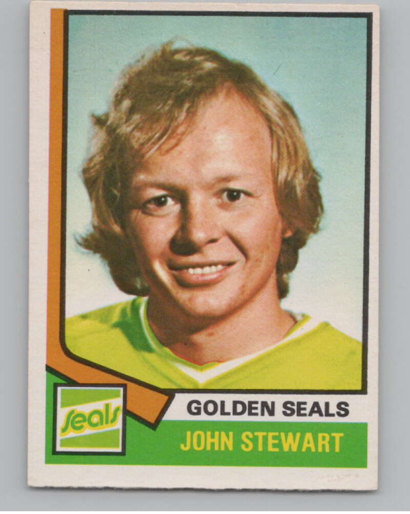 1974-75 O-Pee-Chee #175 John Stewart  RC Rookie Golden Seals  V103634 Image 1