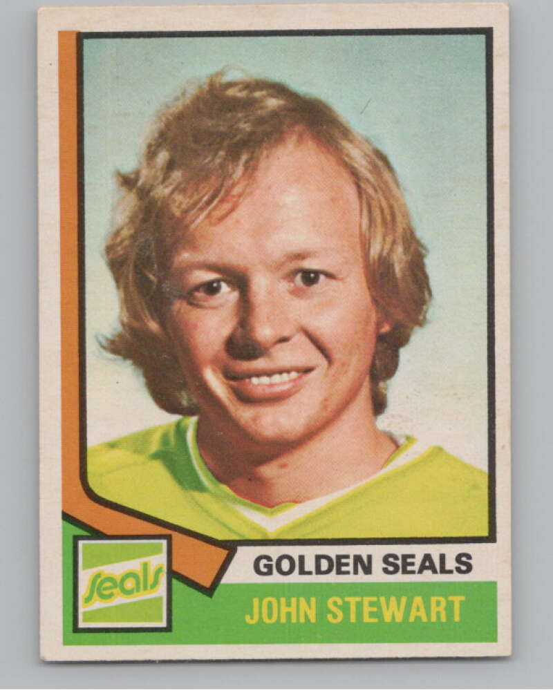 1974-75 O-Pee-Chee #175 John Stewart  RC Rookie Golden Seals  V103635 Image 1