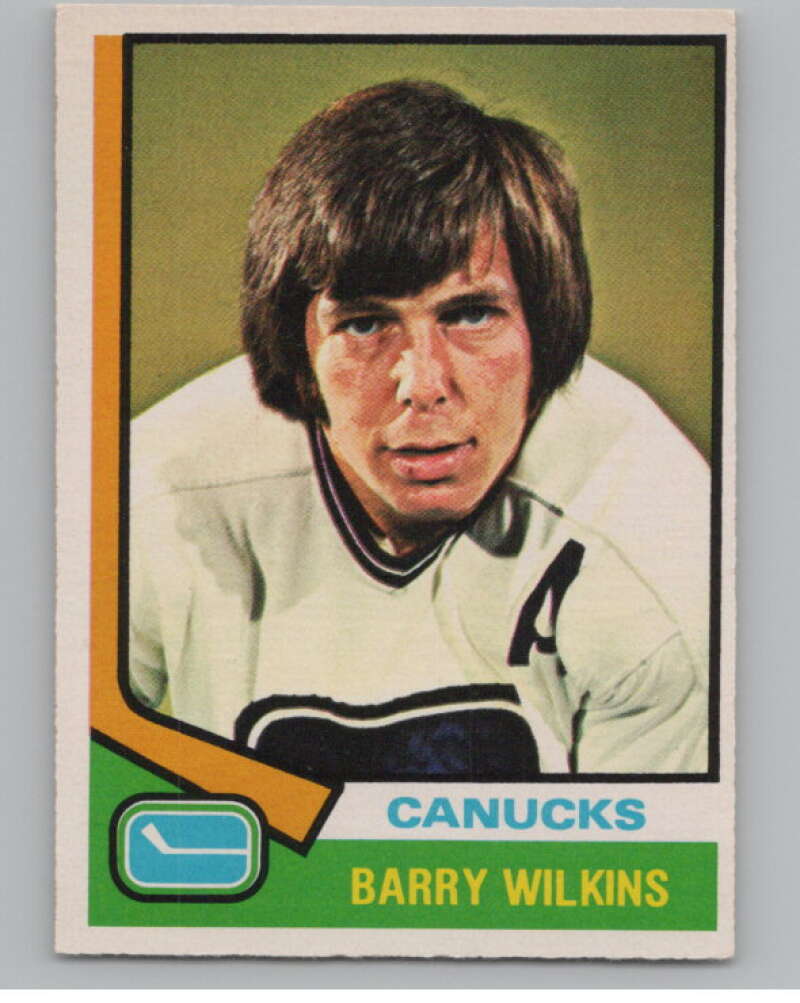 1974-75 O-Pee-Chee #182 Barry Wilkins  Vancouver Canucks  V103643 Image 1
