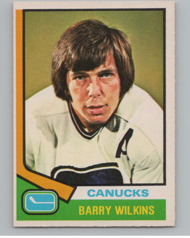 1974-75 O-Pee-Chee #182 Barry Wilkins  Vancouver Canucks  V103644 Image 1