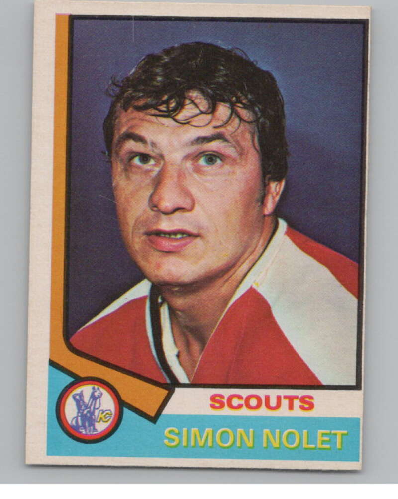 1974-75 O-Pee-Chee #187 Simon Nolet  Kansas City Scouts  V103659 Image 1