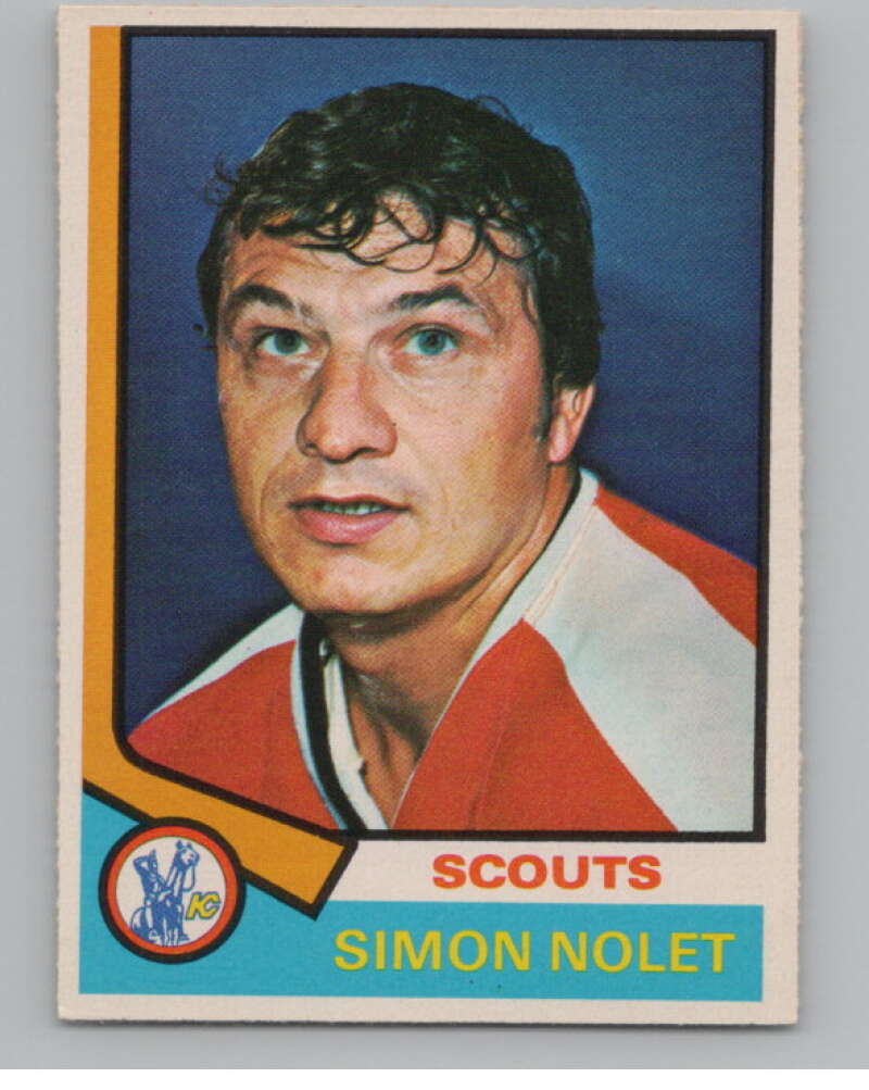 1974-75 O-Pee-Chee #187 Simon Nolet  Kansas City Scouts  V103660 Image 1