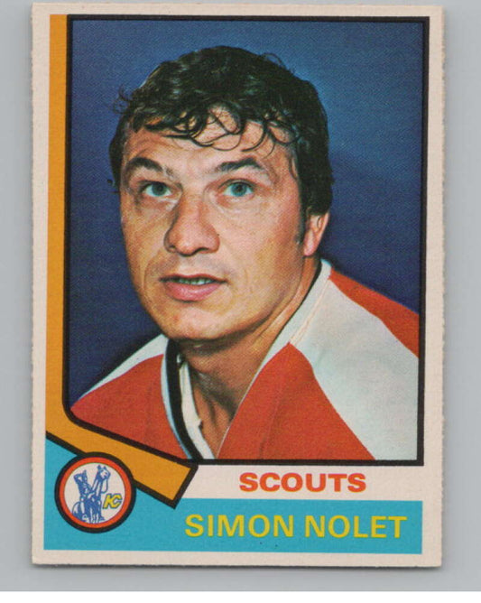1974-75 O-Pee-Chee #187 Simon Nolet  Kansas City Scouts  V103660 Image 1