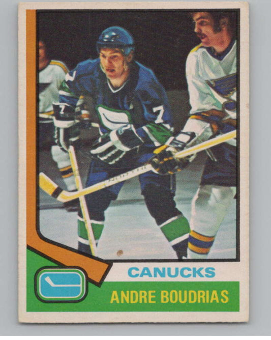 1974-75 O-Pee-Chee #191 Andre Boudrias  Vancouver Canucks  V103671 Image 1