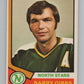1974-75 O-Pee-Chee #203 Barry Gibbs  Minnesota North Stars  V103686 Image 1