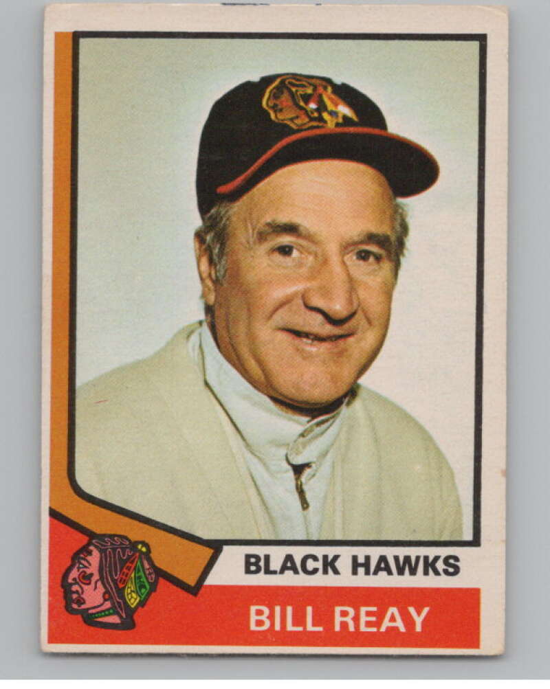 1974-75 O-Pee-Chee #204 Billy Reay CO  Chicago Blackhawks  V103688 Image 1