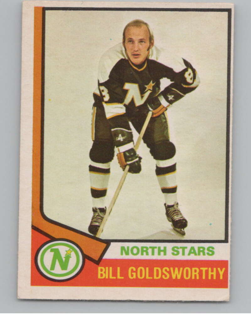 1974-75 O-Pee-Chee #220 Bill Goldsworthy  Minnesota North Stars  V103701 Image 1
