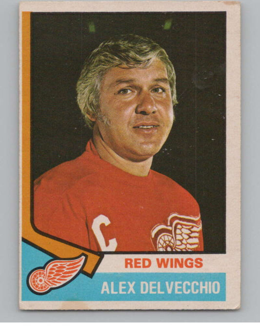 1974-75 O-Pee-Chee #222 Alex Delvecchio CO  Detroit Red Wings  V103702 Image 1