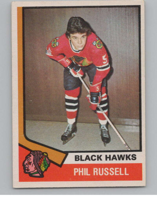 1974-75 O-Pee-Chee #226 Phil Russell  Chicago Blackhawks  V103709 Image 1