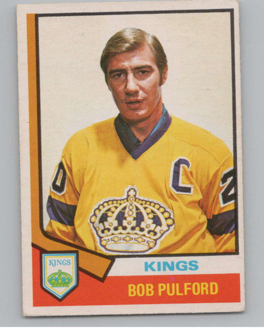 1974-75 O-Pee-Chee #229 Bob Pulford CO  Los Angeles Kings  V103714 Image 1