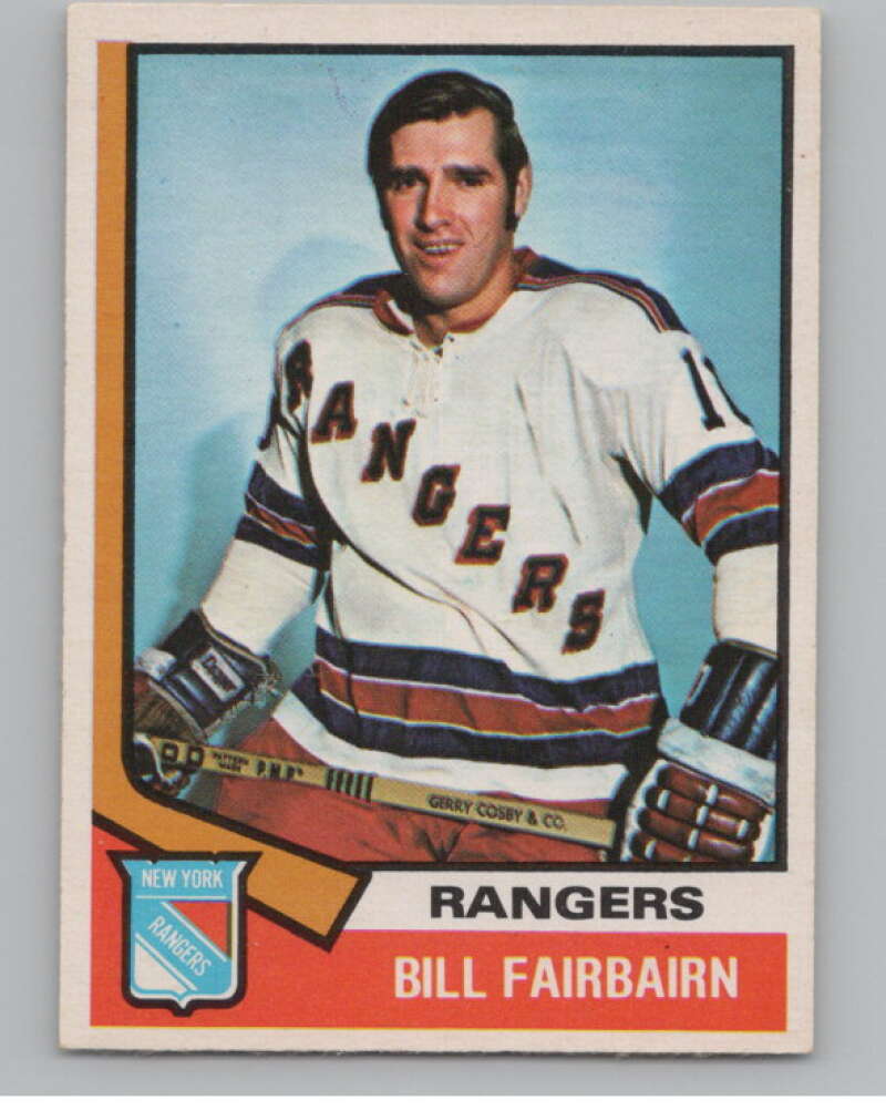 1974-75 O-Pee-Chee #231 Bill Fairbairn  New York Rangers  V103715 Image 1
