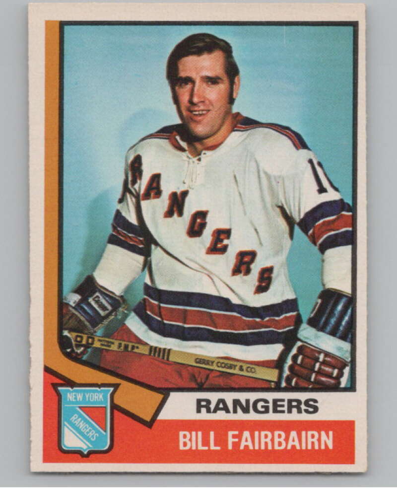 1974-75 O-Pee-Chee #231 Bill Fairbairn  New York Rangers  V103716 Image 1