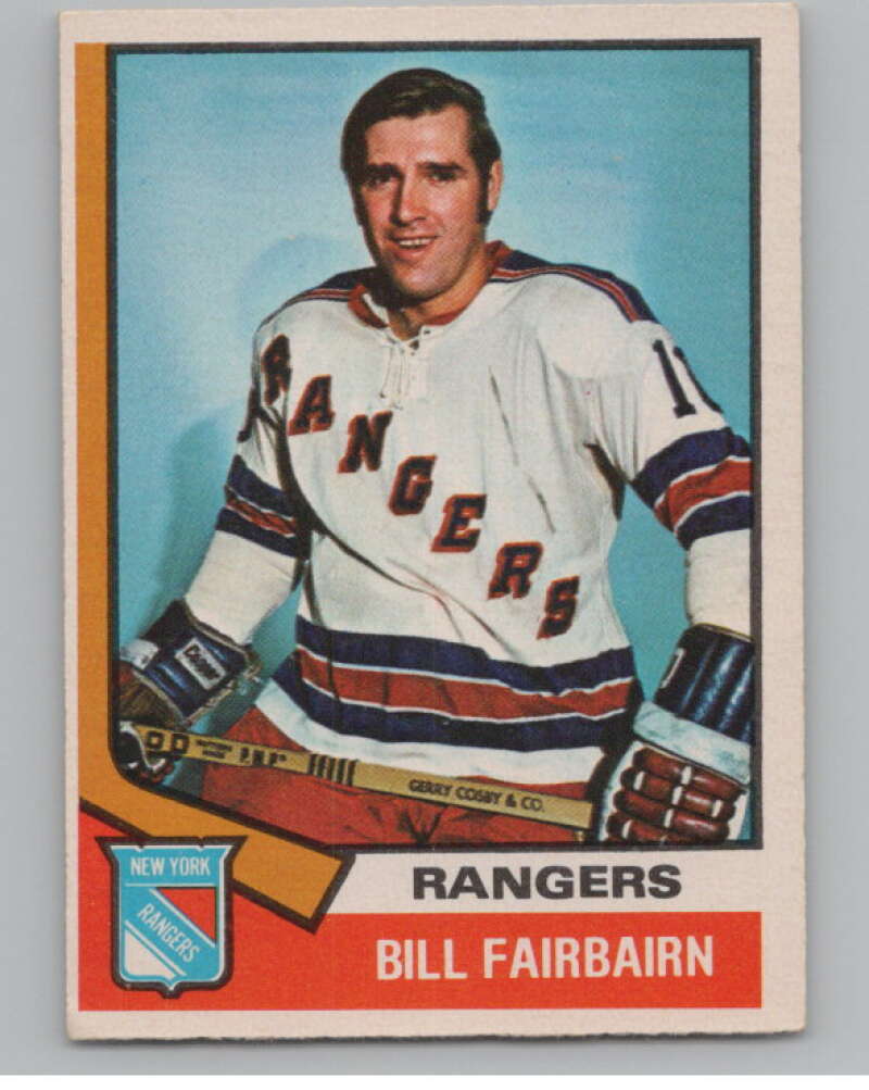 1974-75 O-Pee-Chee #231 Bill Fairbairn  New York Rangers  V103717 Image 1