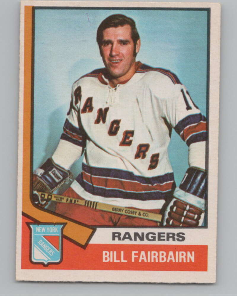 1974-75 O-Pee-Chee #231 Bill Fairbairn  New York Rangers  V103718 Image 1