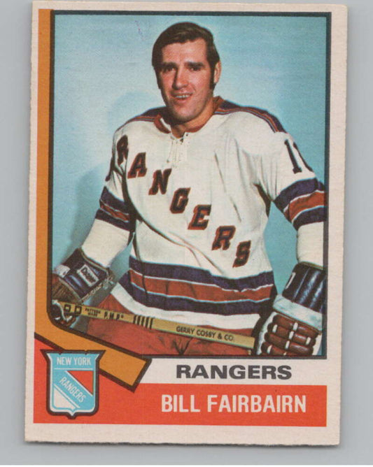 1974-75 O-Pee-Chee #231 Bill Fairbairn  New York Rangers  V103718 Image 1