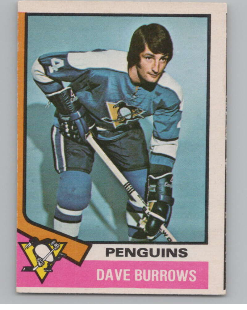 1974-75 O-Pee-Chee #241 Dave Burrows UER  Pittsburgh Penguins  V103726 Image 1