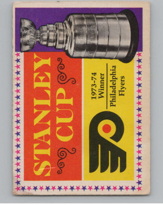 1974-75 O-Pee-Chee #250 Philadelphia Flyers Stanley Cup  V103737 Image 1