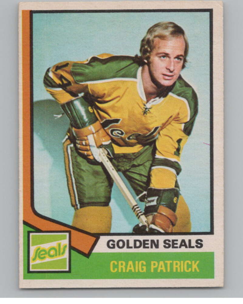1974-75 O-Pee-Chee #262 Craig Patrick  California Golden Seals  V103747 Image 1