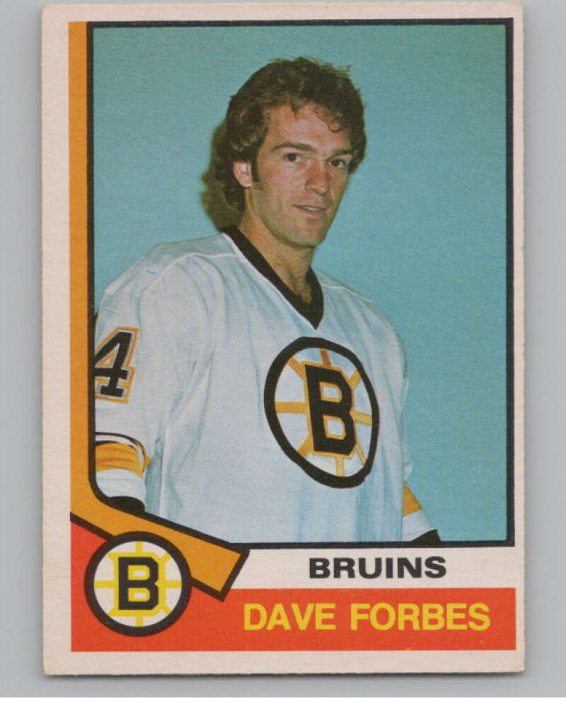 1974-75 O-Pee-Chee #266 Dave Forbes  RC Rookie Boston Bruins  V103756 Image 1