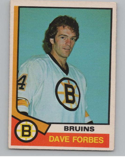 1974-75 O-Pee-Chee #266 Dave Forbes  RC Rookie Boston Bruins  V103757 Image 1