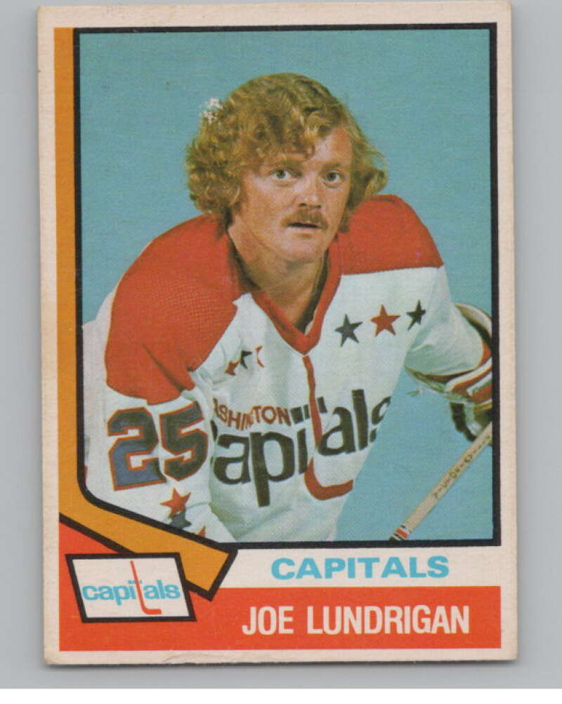 1974-75 O-Pee-Chee #277 Joe Lundrigan RC Rookie  Capitals  V103767 Image 1