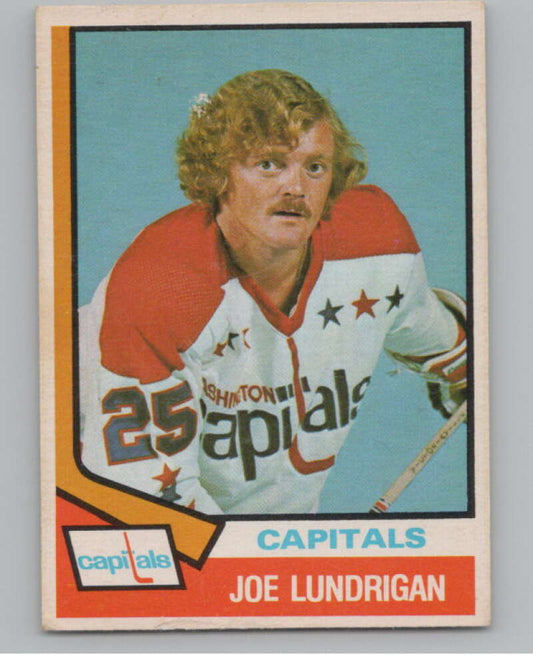 1974-75 O-Pee-Chee #277 Joe Lundrigan RC Rookie  Capitals  V103767 Image 1
