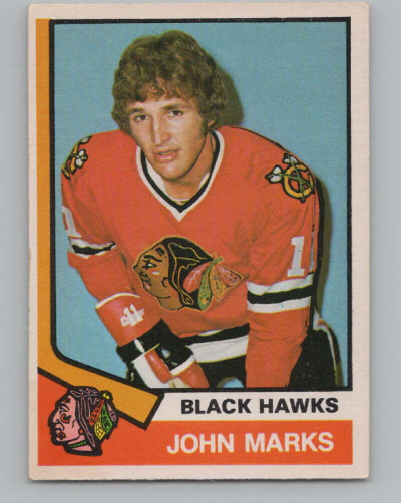 1974-75 O-Pee-Chee #282 John Marks  RC Rookie Chicago Blackhawks  V103772 Image 1