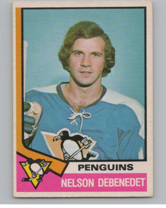 1974-75 O-Pee-Chee #293 Nelson DeBenedet  RC Rookie Penguins  V103778 Image 1
