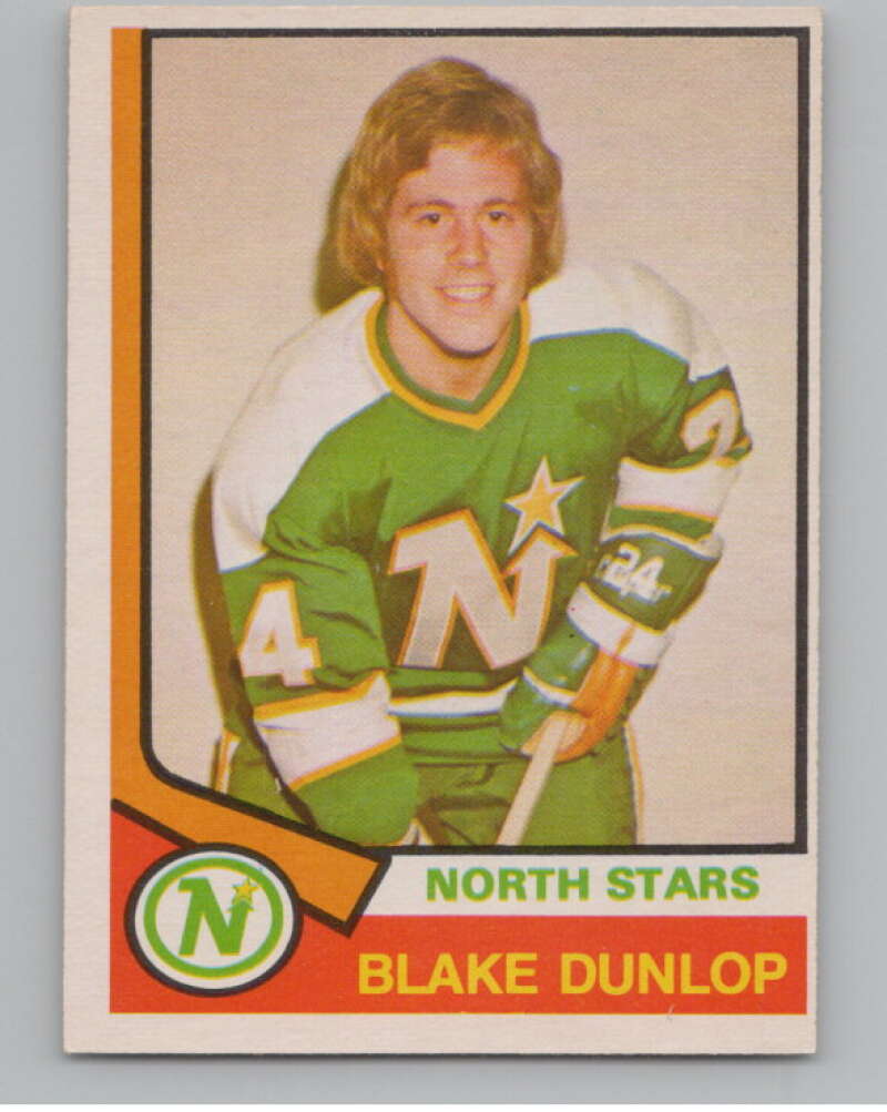 1974-75 O-Pee-Chee #308 Blake Dunlop  RC Rookie North Stars  V103795 Image 1