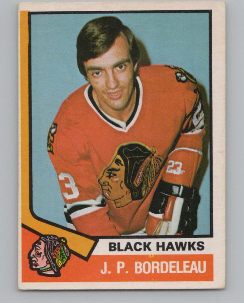 1974-75 O-Pee-Chee #309 J.P. Bordeleau  Chicago Blackhawks  V103796 Image 1