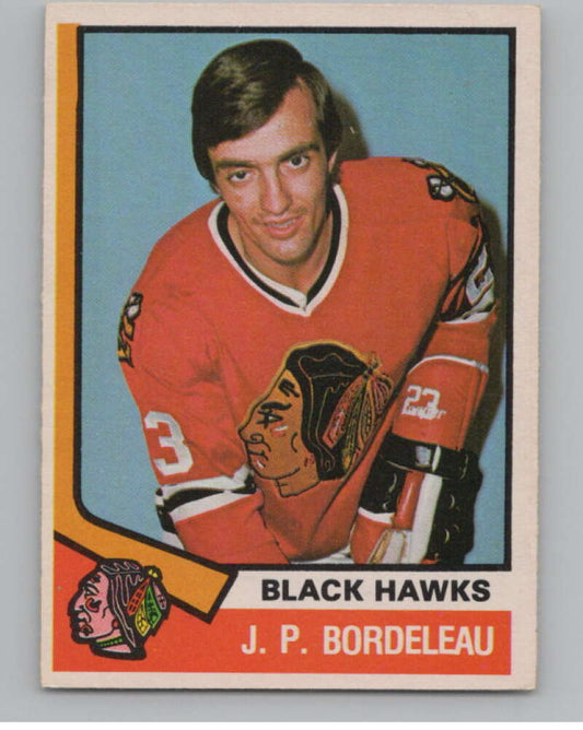 1974-75 O-Pee-Chee #309 J.P. Bordeleau  Chicago Blackhawks  V103797 Image 1