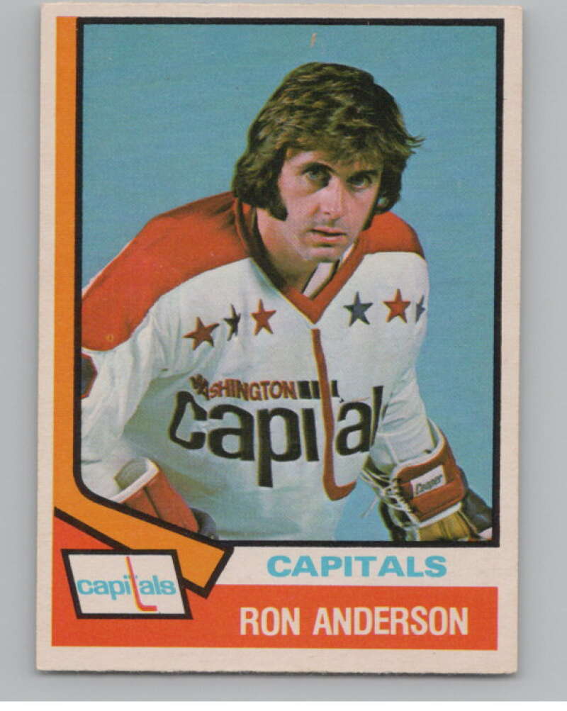 1974-75 O-Pee-Chee #314 Ron Anderson  RC Rookie Capitals  V103801 Image 1