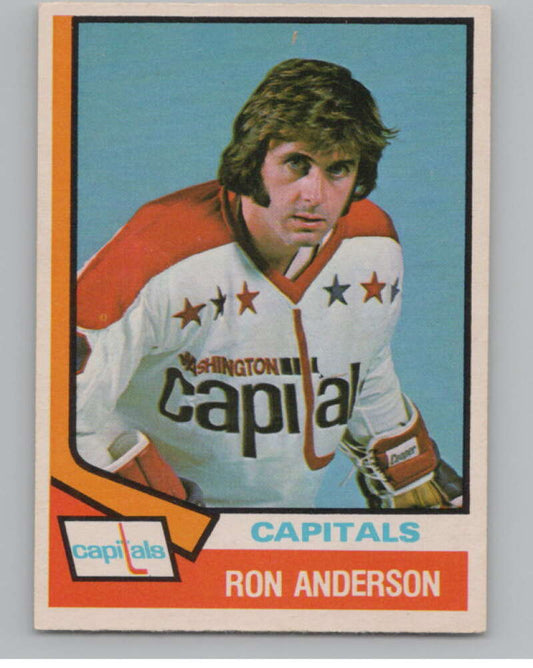 1974-75 O-Pee-Chee #314 Ron Anderson  RC Rookie Capitals  V103801 Image 1