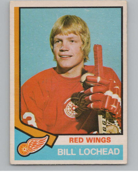 1974-75 O-Pee-Chee #318 Bill Lochead  RC Rookie Detroit Red Wings  V103805 Image 1