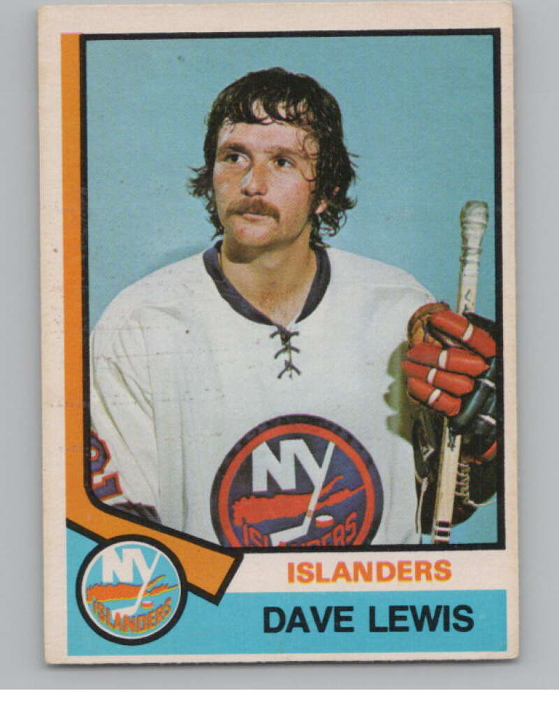 1974-75 O-Pee-Chee #324 Dave Lewis  RC Rookie New York Islanders  V103808 Image 1