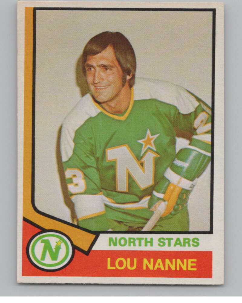 1974-75 O-Pee-Chee #325 Lou Nanne  Minnesota North Stars  V103809 Image 1