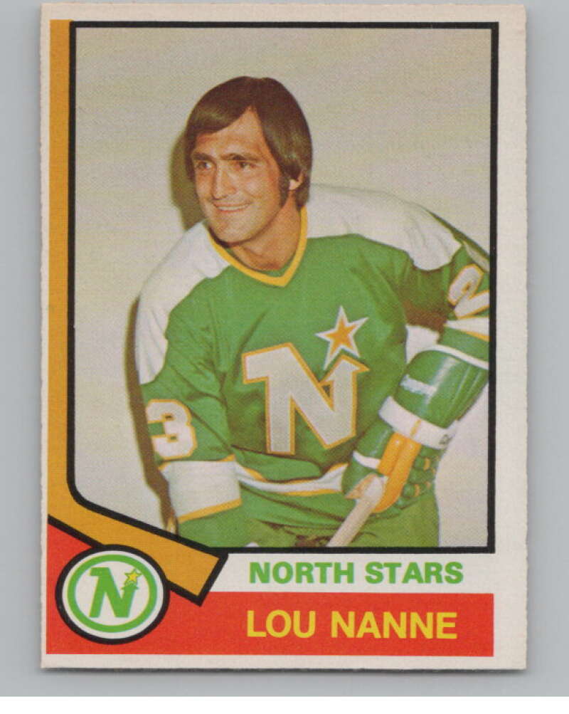 1974-75 O-Pee-Chee #325 Lou Nanne  Minnesota North Stars  V103810 Image 1