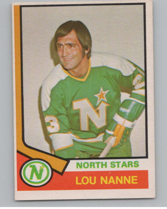 1974-75 O-Pee-Chee #325 Lou Nanne  Minnesota North Stars  V103811 Image 1